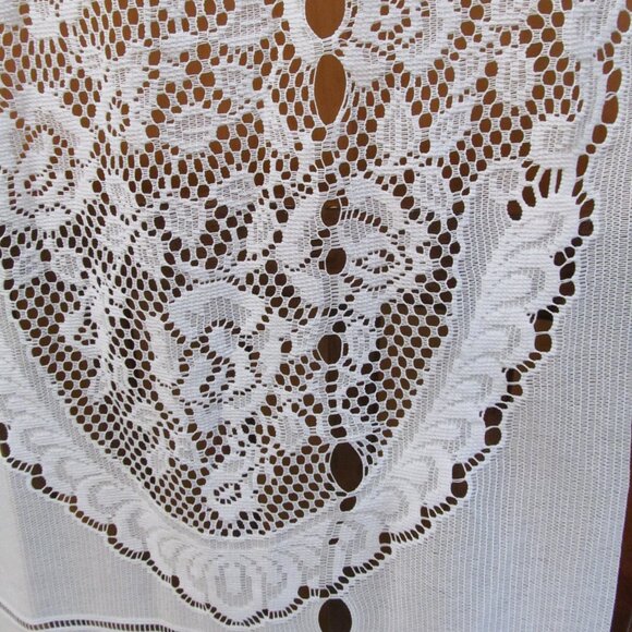 Floral White Lace Table Runner Dresser Scarf Sewing Crafts 86 x 14 - Picture 13 of 14